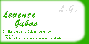 levente gubas business card